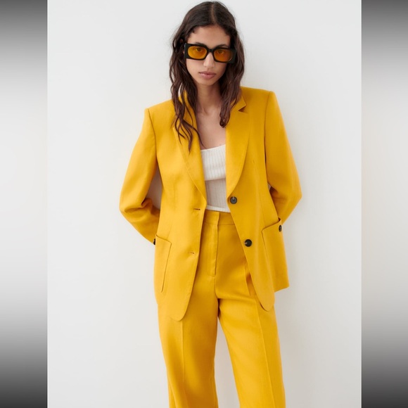 BNWT Zara Linen Blazer Sz S - Picture 2 of 7